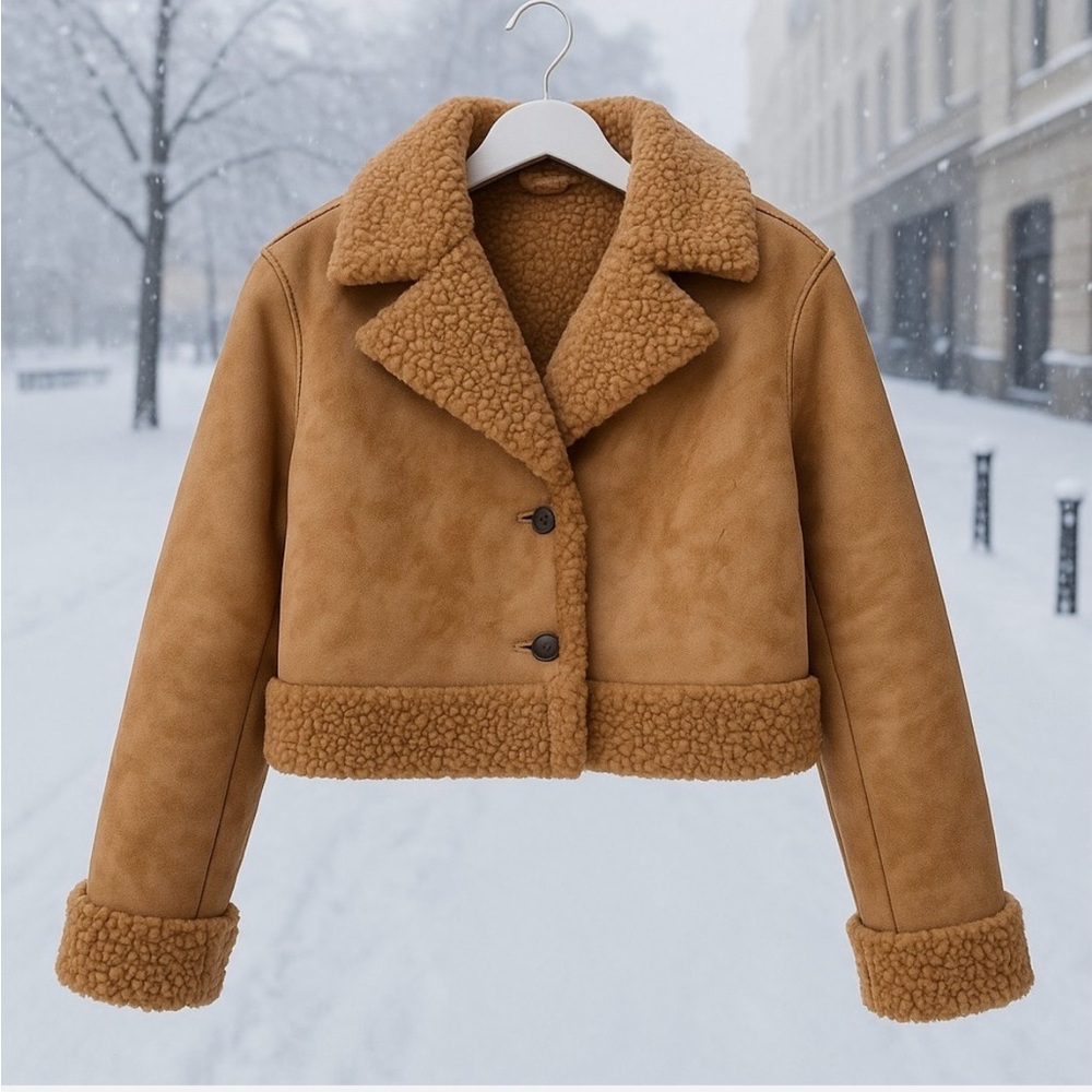 Wild Fable Brown Shearling Jacket